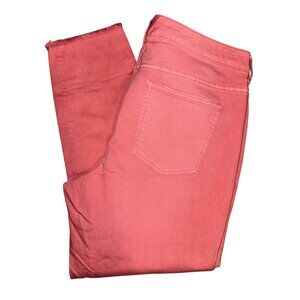 Maurices Plus Size Girlfriend Jeans Womens 18 27 Salmon Pink Denim Stretch